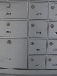 Airport Postal Outlet mail boxes.